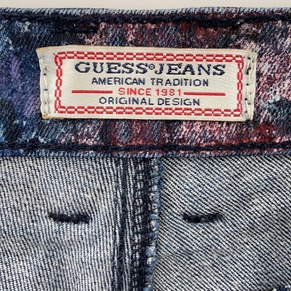 Guess Vintage Jean Star Shorts Sz 29 - Picture 6 of 7